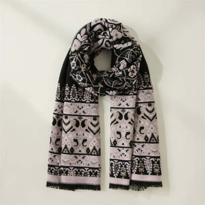 Double-sided cashmere scarf fd printing scarf