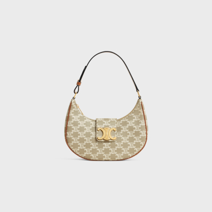 MEDIUM AVA TRIOMPHE BAG in Triomphe Canvas and calfskin