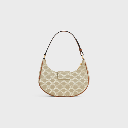 MEDIUM AVA TRIOMPHE BAG in Triomphe Canvas and calfskin