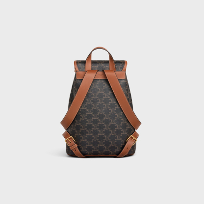 MEDIUM BACKPACK FOLCO in Triomphe Canvas and calfskin