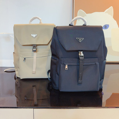 *Re-Nylon and Saffiano leather backpack