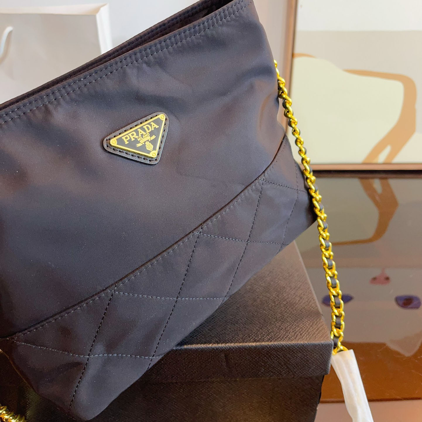 *Re-Edition 1995 Chaîne Re-Nylon tote bag