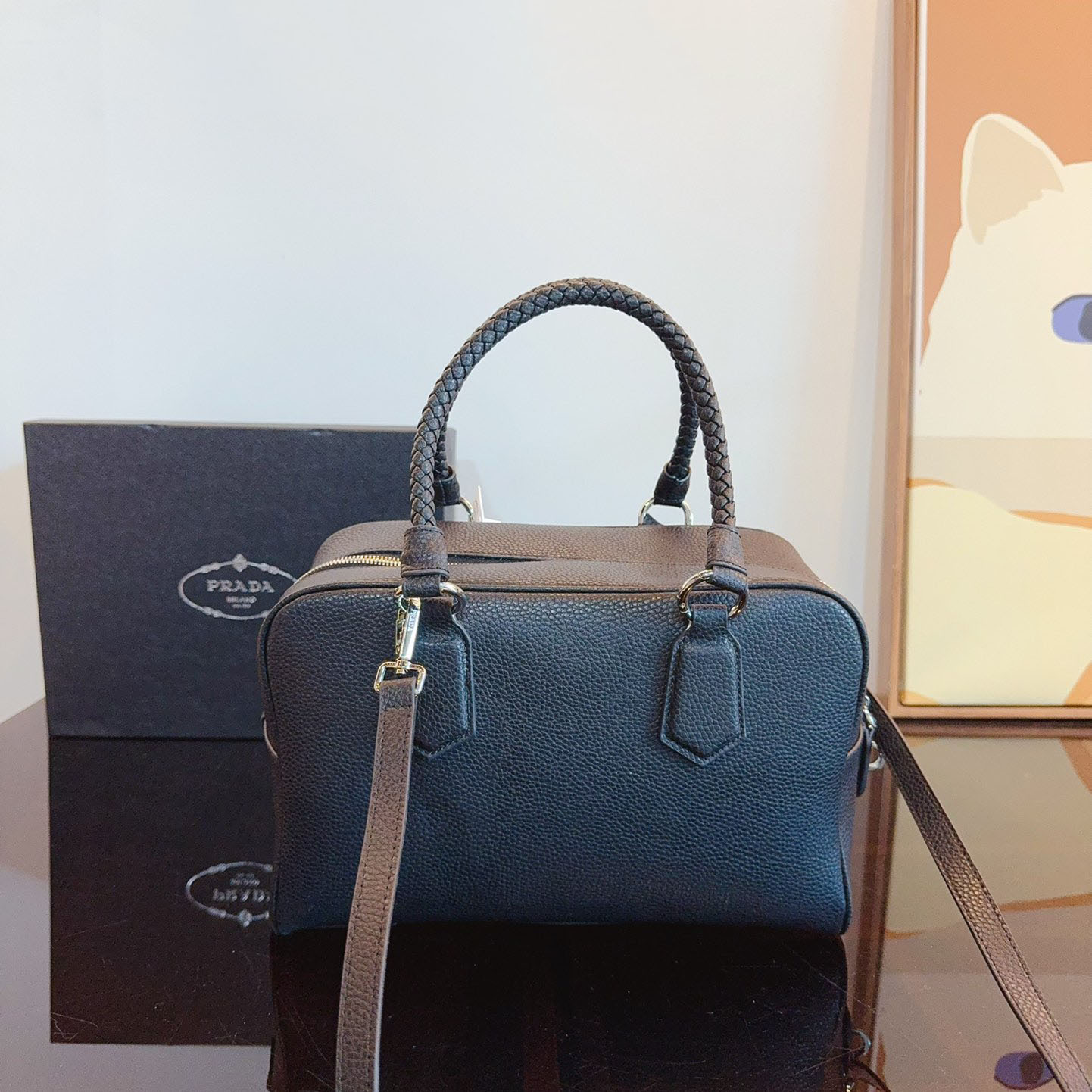 Re-Edition 1995 brushed-leather mini handbag