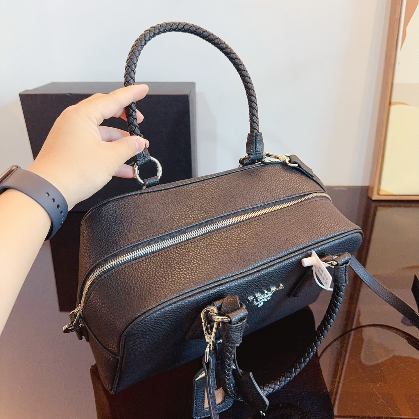 Re-Edition 1995 brushed-leather mini handbag