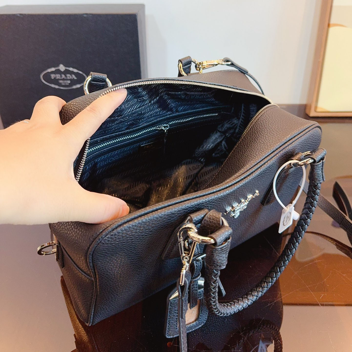 Re-Edition 1995 brushed-leather mini handbag