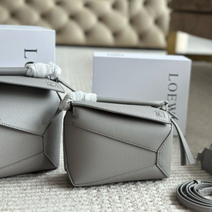 Puzzle bag in soft grained calfskin