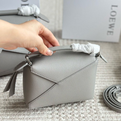 Puzzle bag in soft grained calfskin