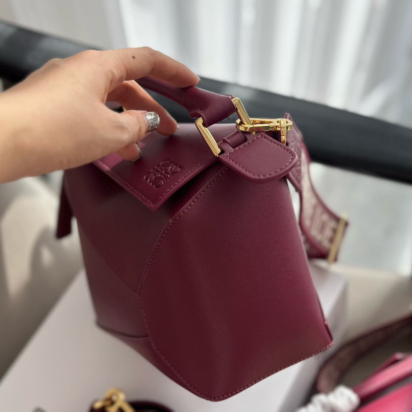 Puzzle bag in soft grained calfskin