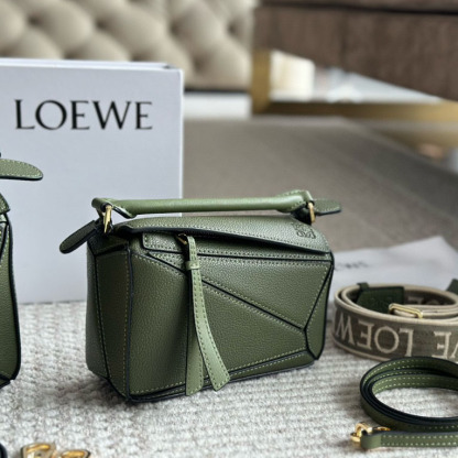 Puzzle bag in soft grained calfskin