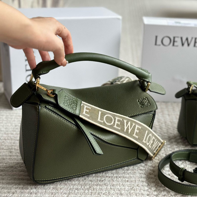 Puzzle bag in soft grained calfskin