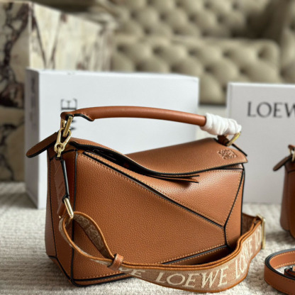 Puzzle bag in soft grained calfskin