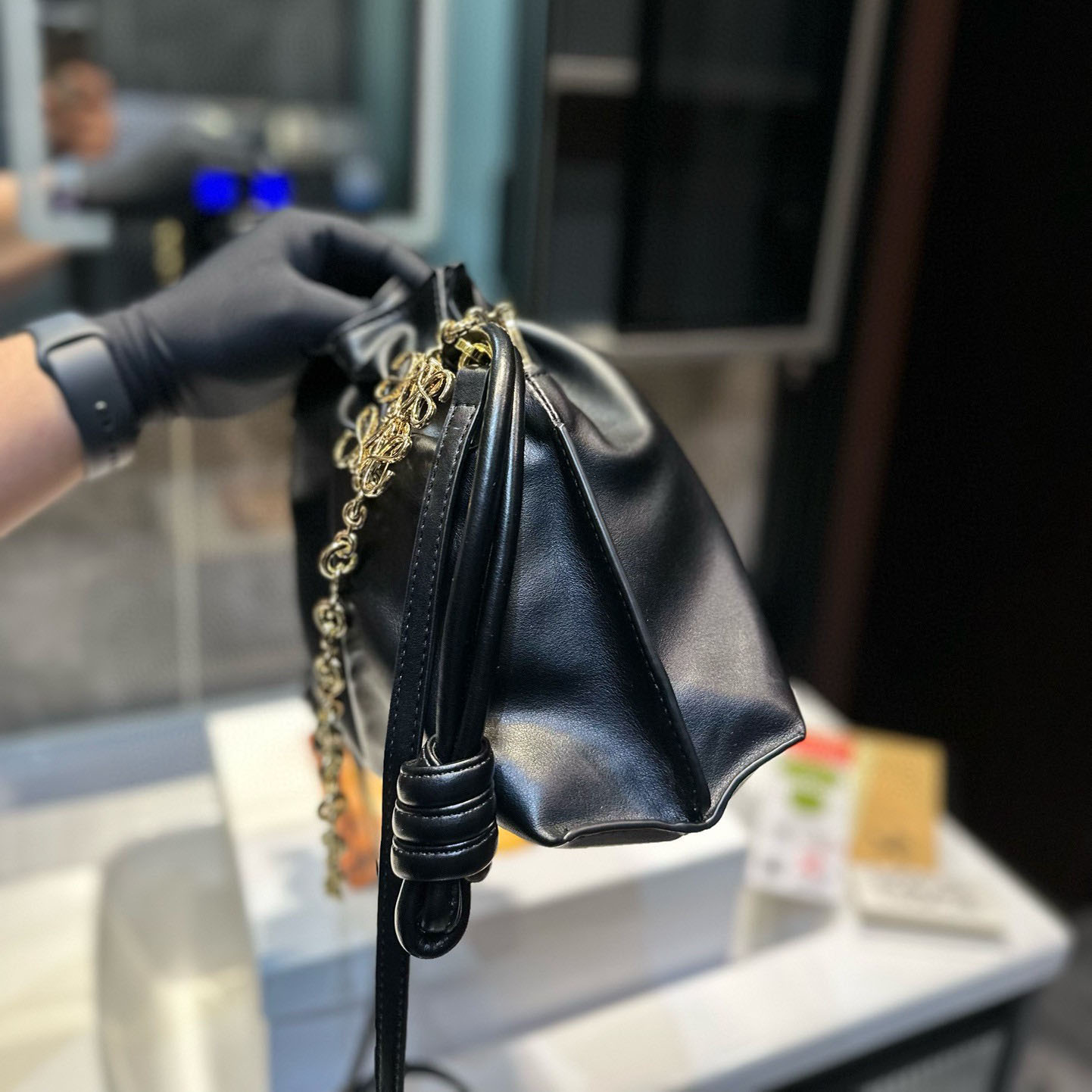 Flamenco clutch in nappa calfskin