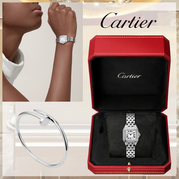 PANTHERE DE CARthtTIER WATCH SMALL MODEL & JUSTE UN CLOU BRACELET