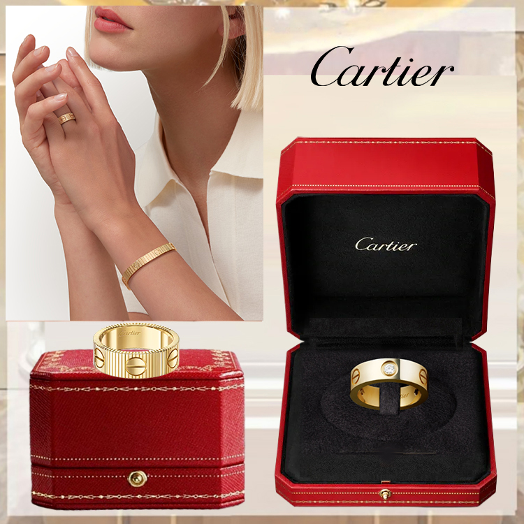 LOVE RING, CLASSIC MODEL, 3 DIAMONDS & LOVE RING