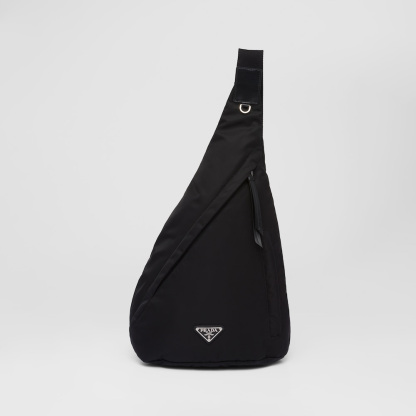 Re-Nylon and leather backpack