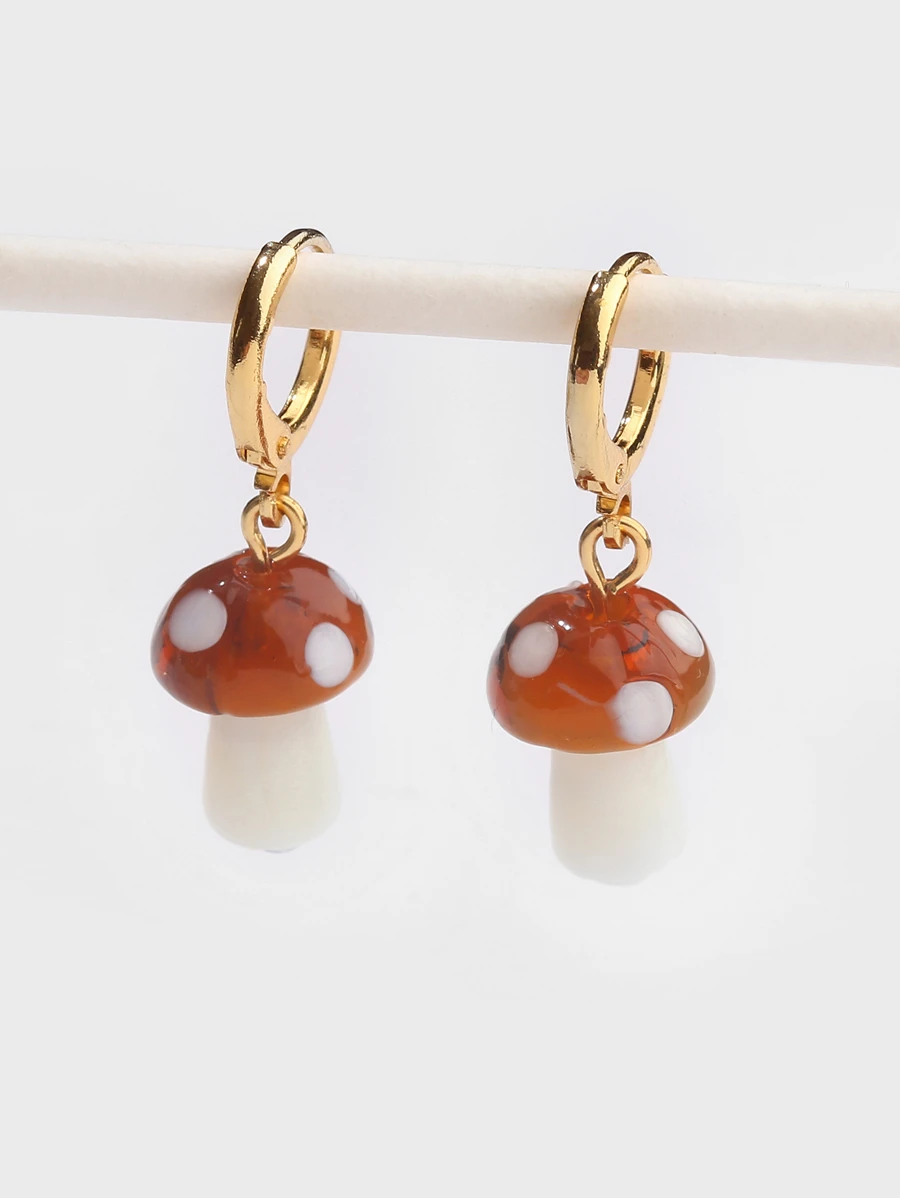 Mushroom Drop Earrings