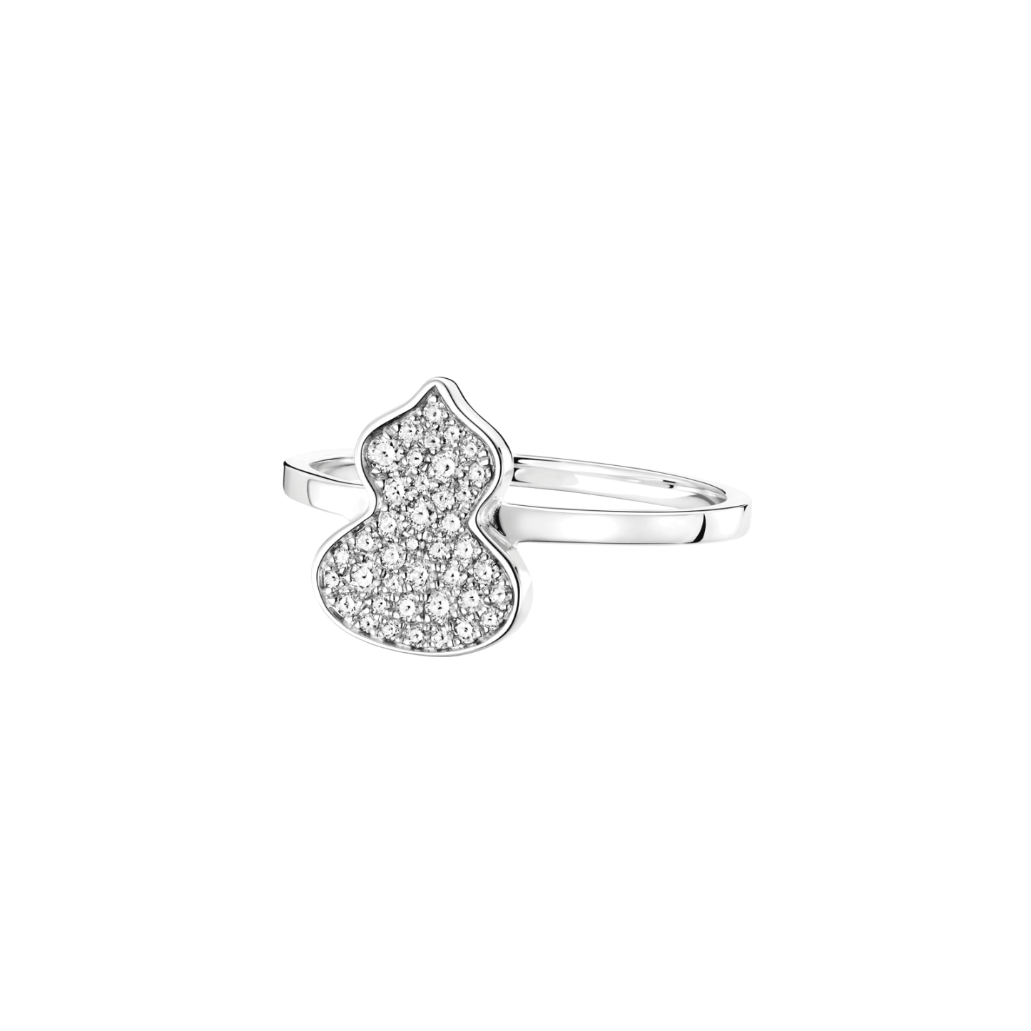Petite Wulu ring in 18K white gold with diamonds