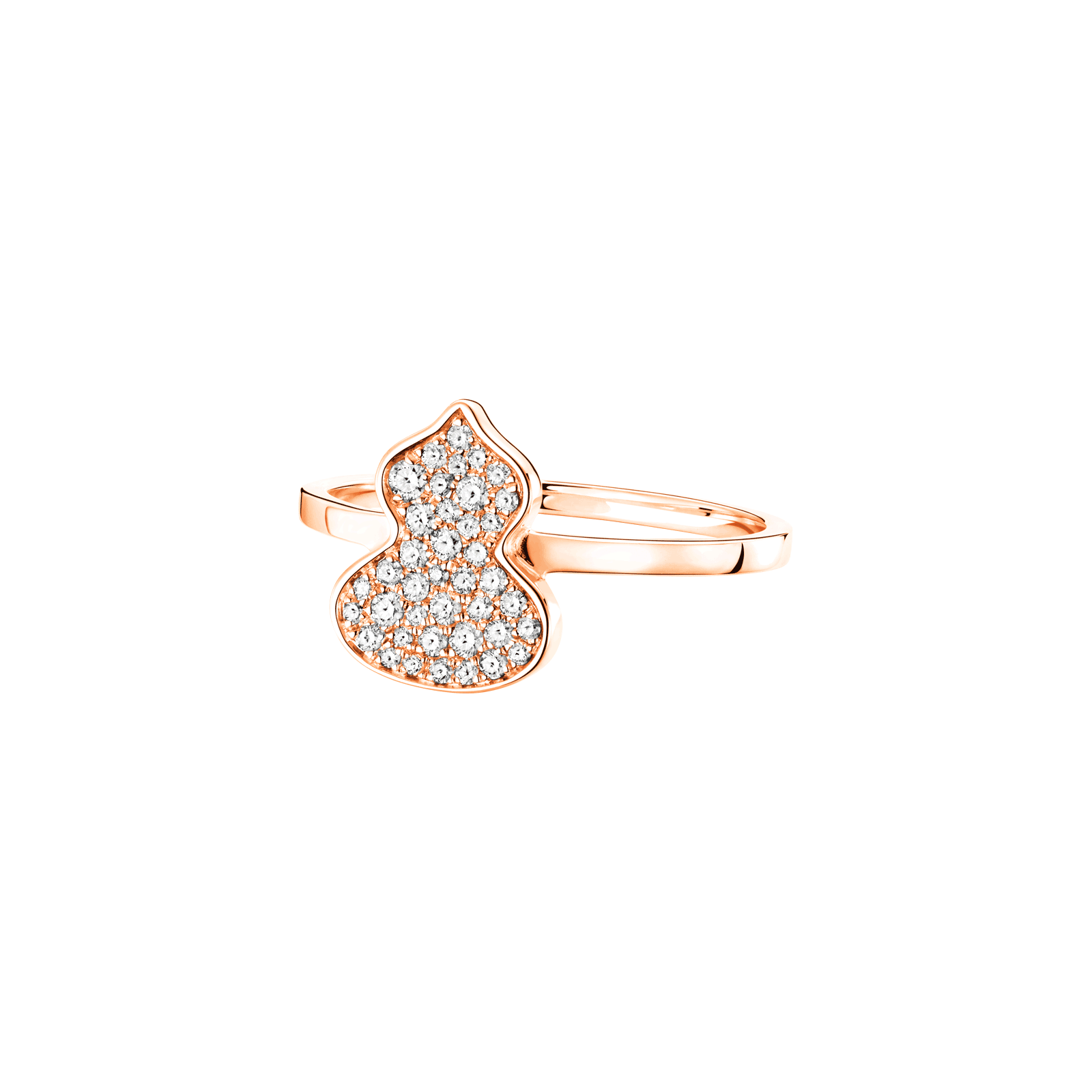Petite Wulu ring in 18K rose gold with diamonds