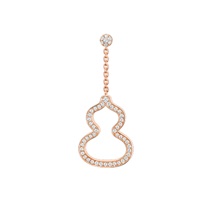 Wulu earring in 18K rose gold with diamonds