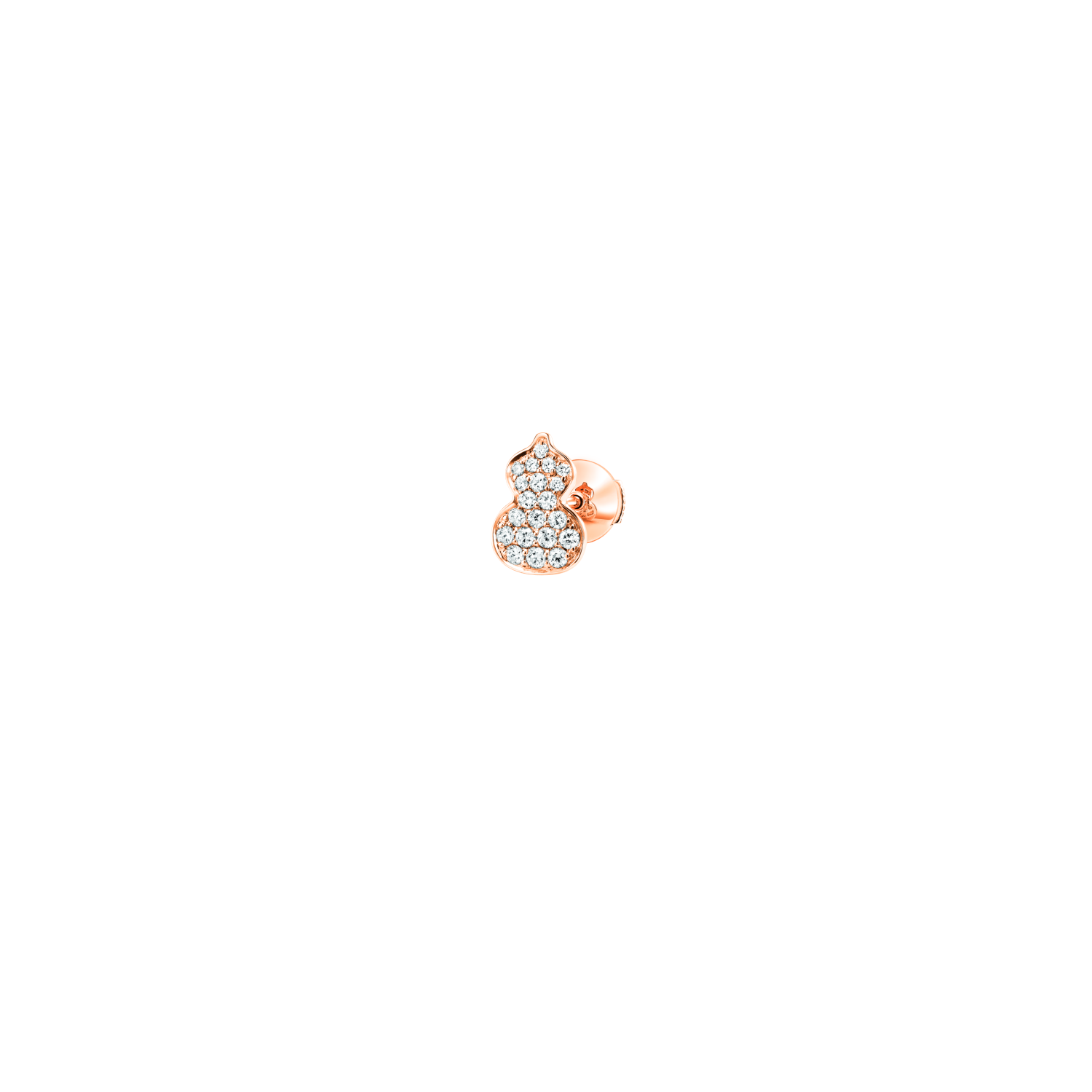 Petite Wulu ear stud in 18K rose gold with diamonds