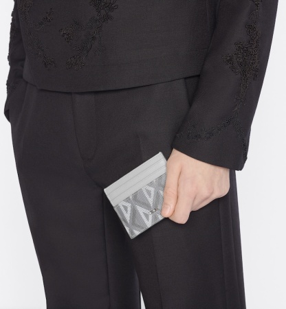 Card Holder Gray CD Diamond Canvas