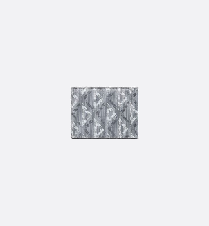 Wallet with Bill Clip Gray CD Diamond Canvas