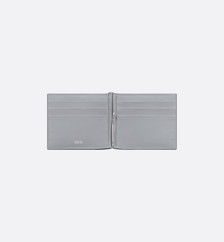 Wallet with Bill Clip Gray CD Diamond Canvas