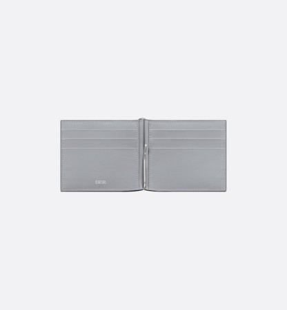 Wallet with Bill Clip Gray CD Diamond Canvas