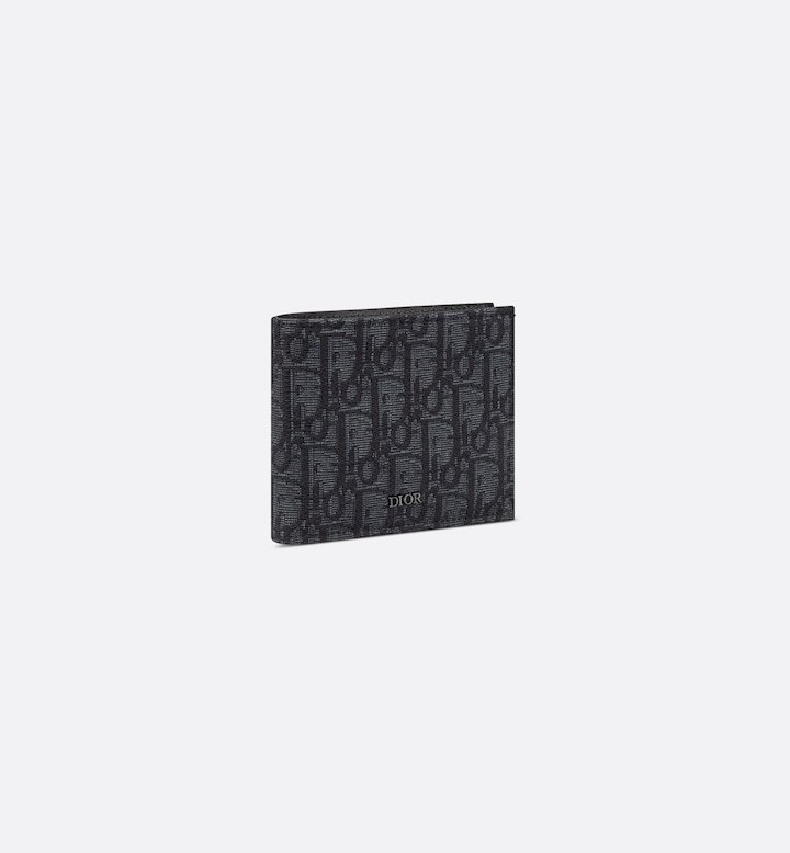 Wallet Black Oblique Jacquard