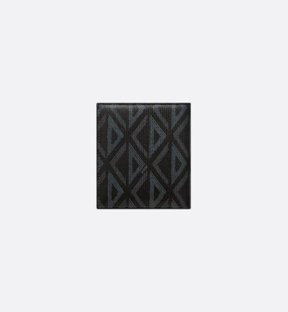 Vertical Bifold Wallet  Black CD Diamond Canvas