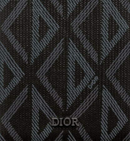 Vertical Bifold Wallet  Black CD Diamond Canvas