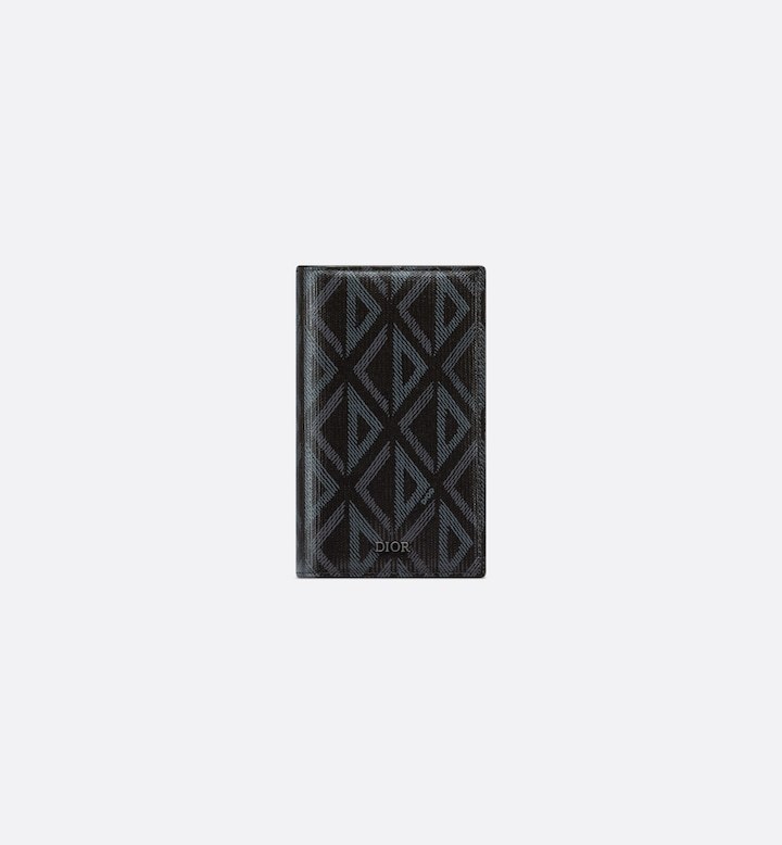 Long Bifold Card Holder  Black CD Diamond Canvas
