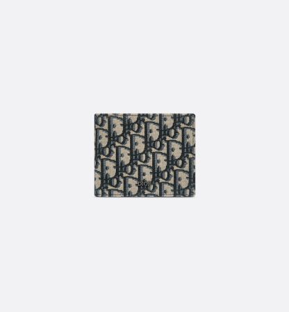 Wallet  Beige and Black Oblique Jacquard