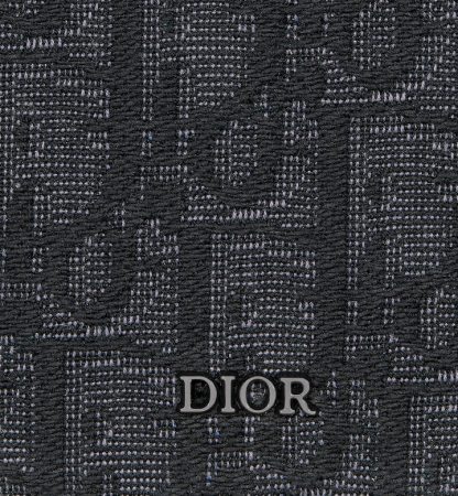 Vertical Bifold Wallet Black Oblique Jacquard