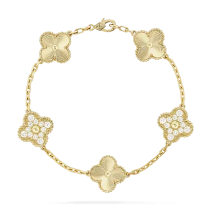 3‑Piece Icon Stack – Love Bracelet, 4 Diamonds, Clou & Clover