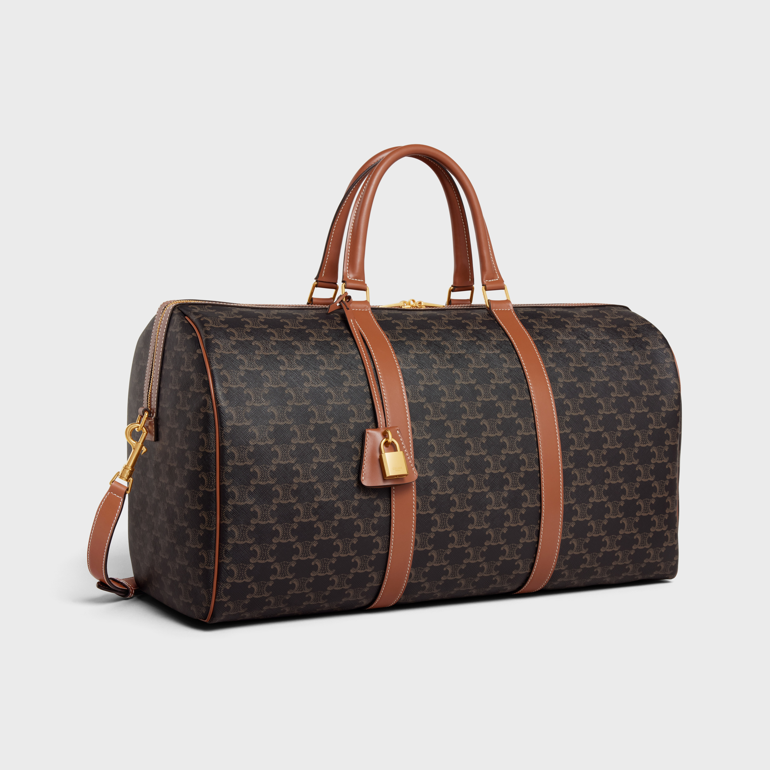 Large Travel Bag in Triomphe Canvas and calfskin