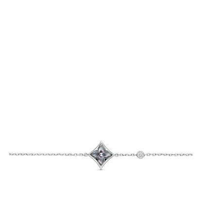 Color Blossom Bb Star Bracelet, White Gold, Grey Mother-Of-Pearl And Diamond