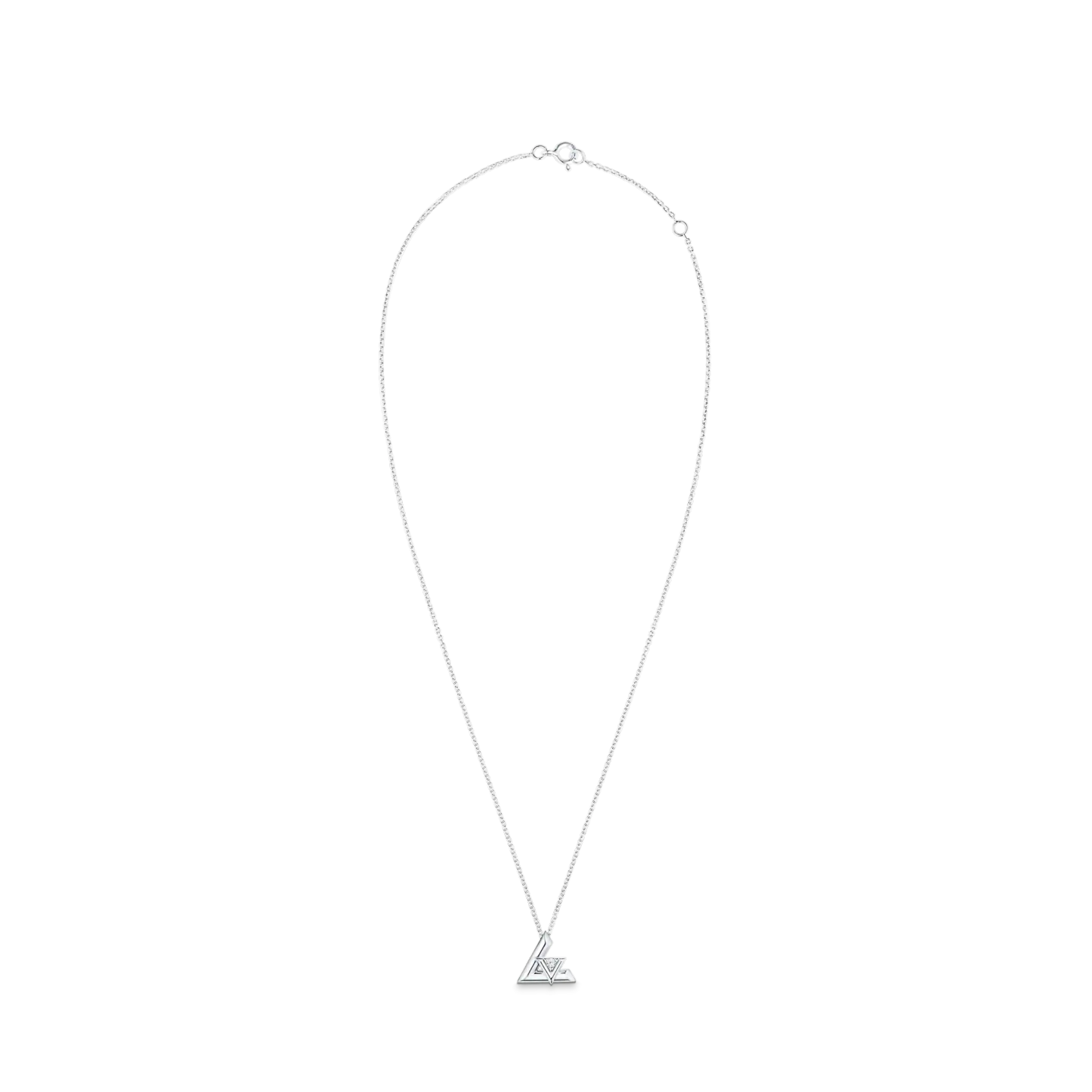 Volt One Small Pendant, White Gold And Diamond