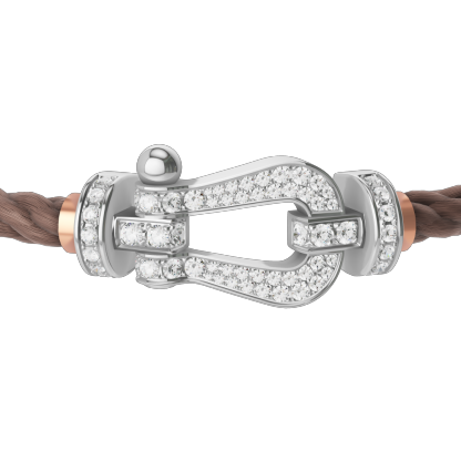FORCE 10 BRACELET 18K WHITE GOLD AND DIAMONDS LARGE MODEL
