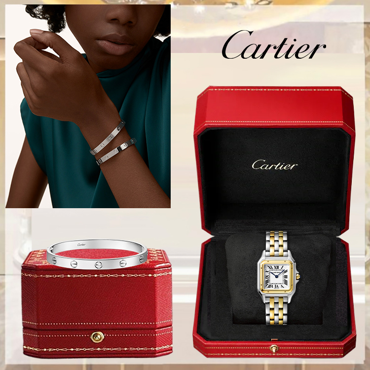 PANTHÈRE DE CARthtTIER WATCH & LOVE BRACELET, CLASSIC MODEL