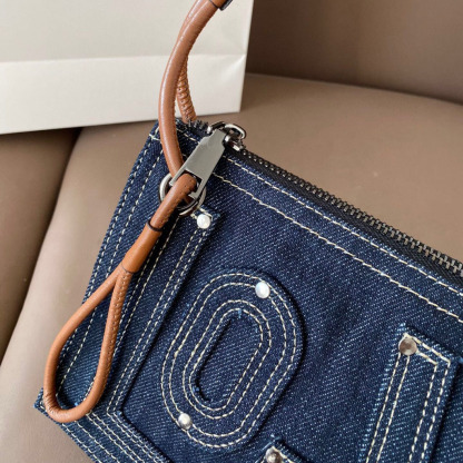 Big Logo Denim Shoulder Bag