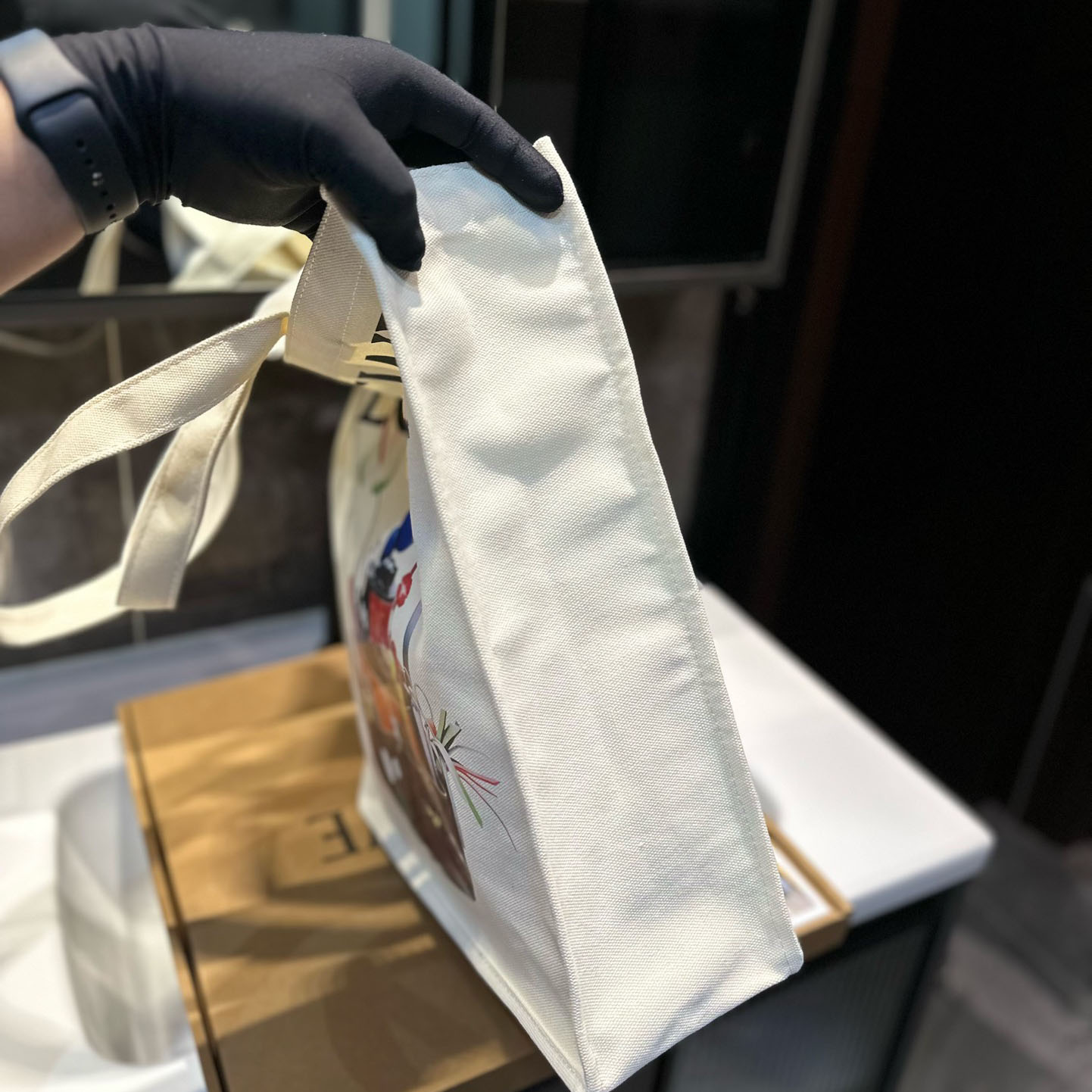 Crafted World Exhibition Canvas Tote Bag Blue Prints