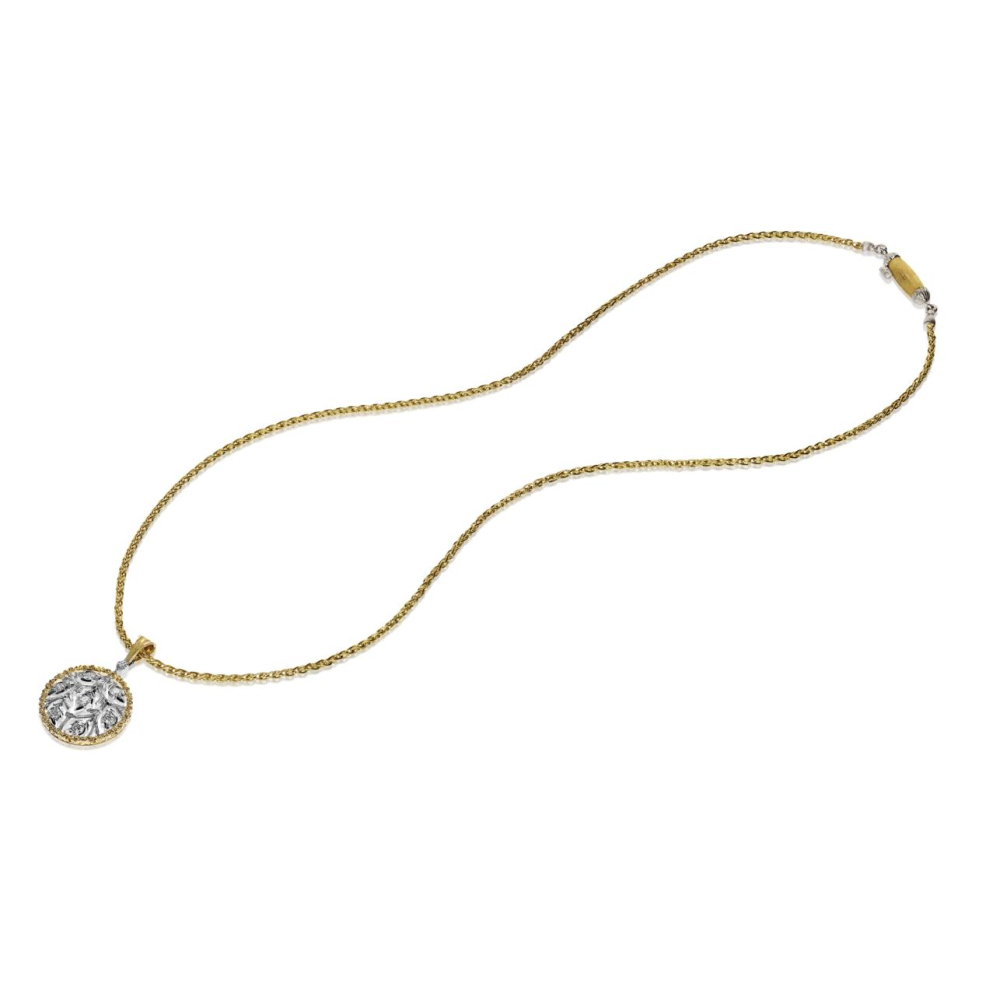 RAMAGE YELLOW AND WHITE GOLD PENDANT WITH DIAMONDS