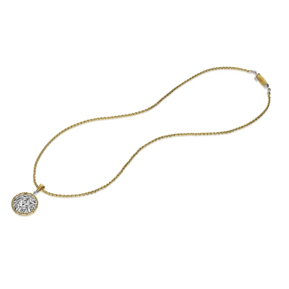 RAMAGE YELLOW AND WHITE GOLD PENDANT WITH DIAMONDS