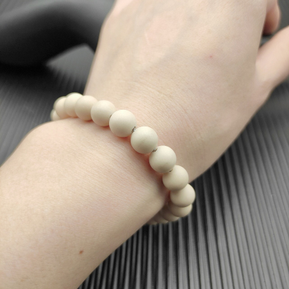 8MM Stretch Rock Crystal Bracelet