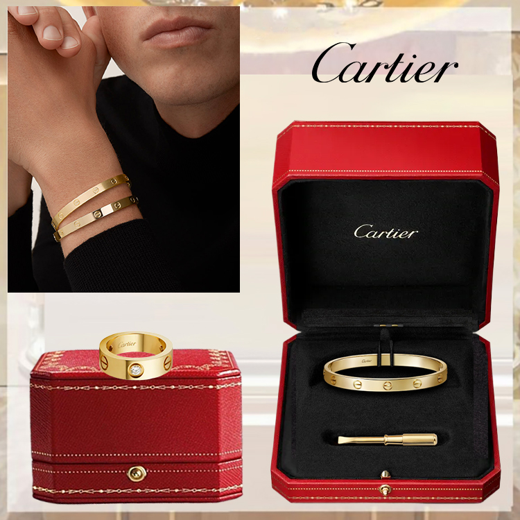 LOVE BRACELET & LOVE RING, CLASSIC MODEL, 3 DIAMONDS