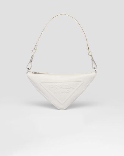 Triangle leather mini-bag