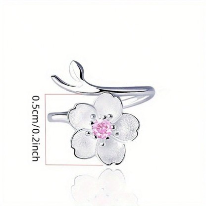 1pc Fashionable Simple Flower Ring For Women