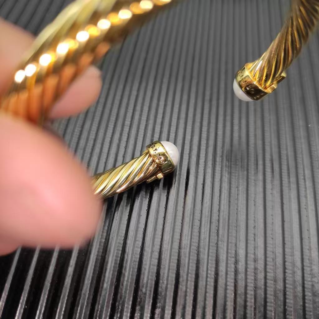 7mm Cable Bracelet with Pearls & Diamond Accents