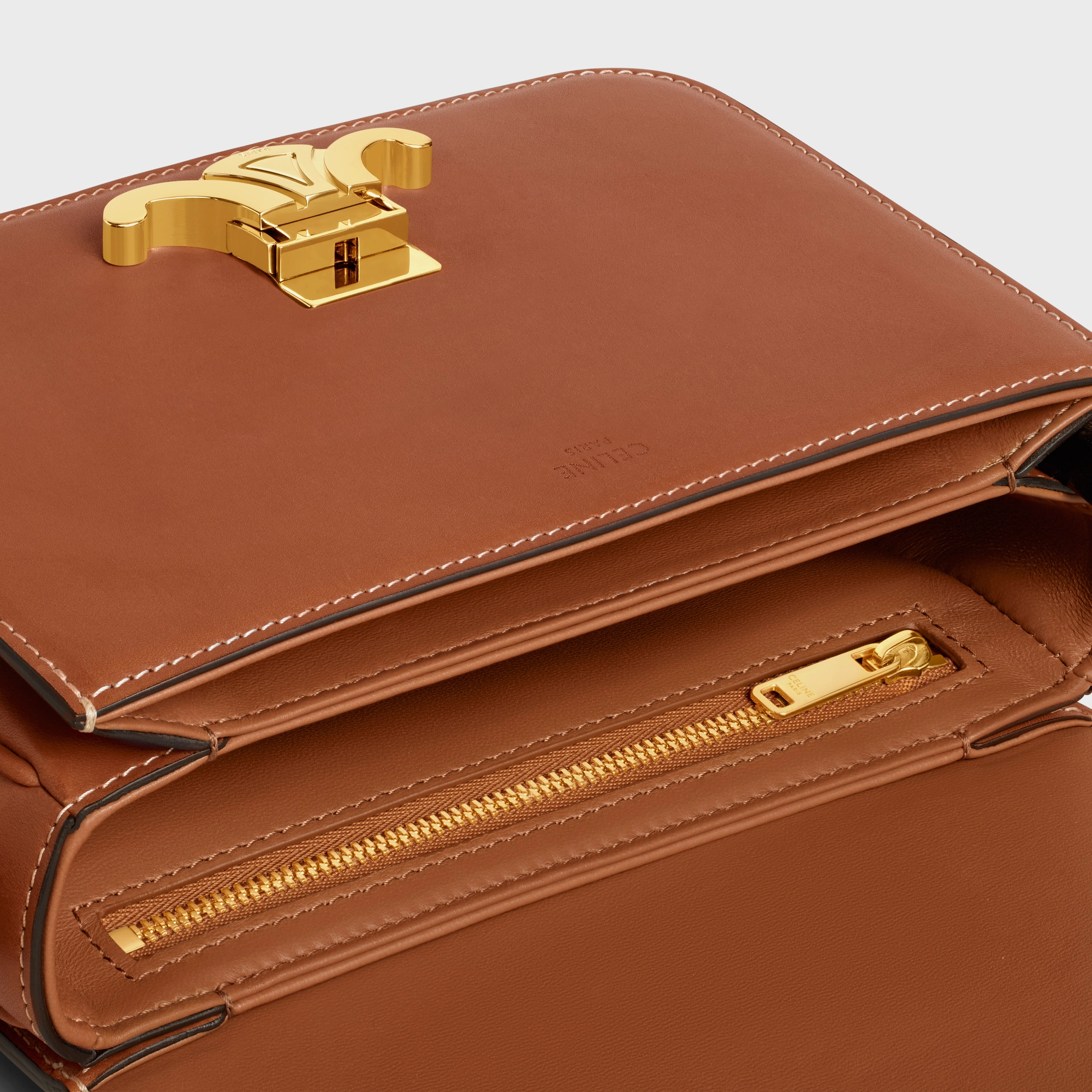 Teen Triomphe Bag in Natural Calfskin